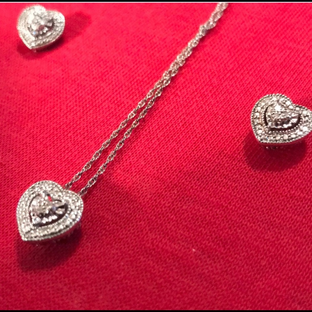 Kay Jewelry Diamond Cluster Stud Earrings & Charm